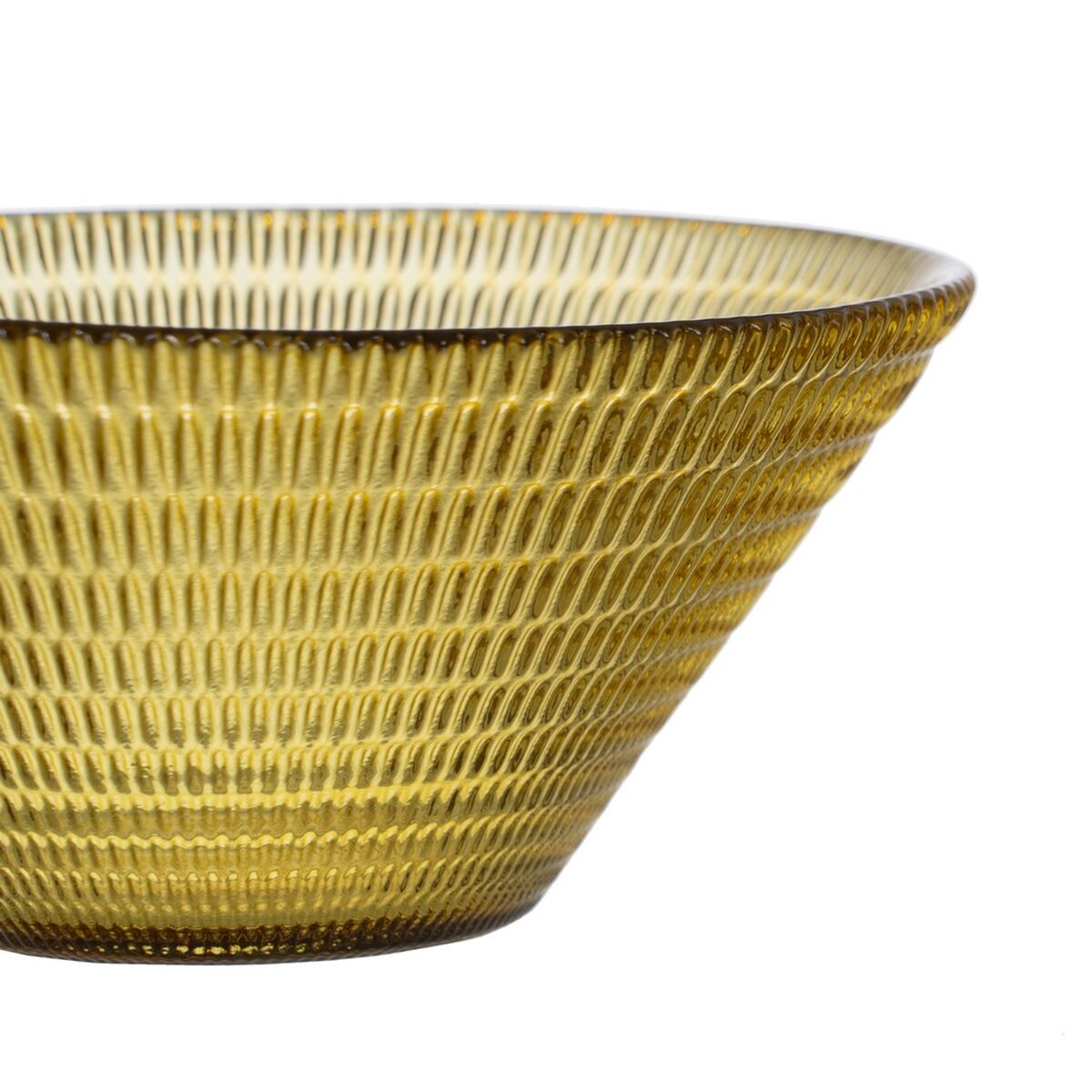 Salatschüssel Gelb Kristall 14 x 14 x 6 cm